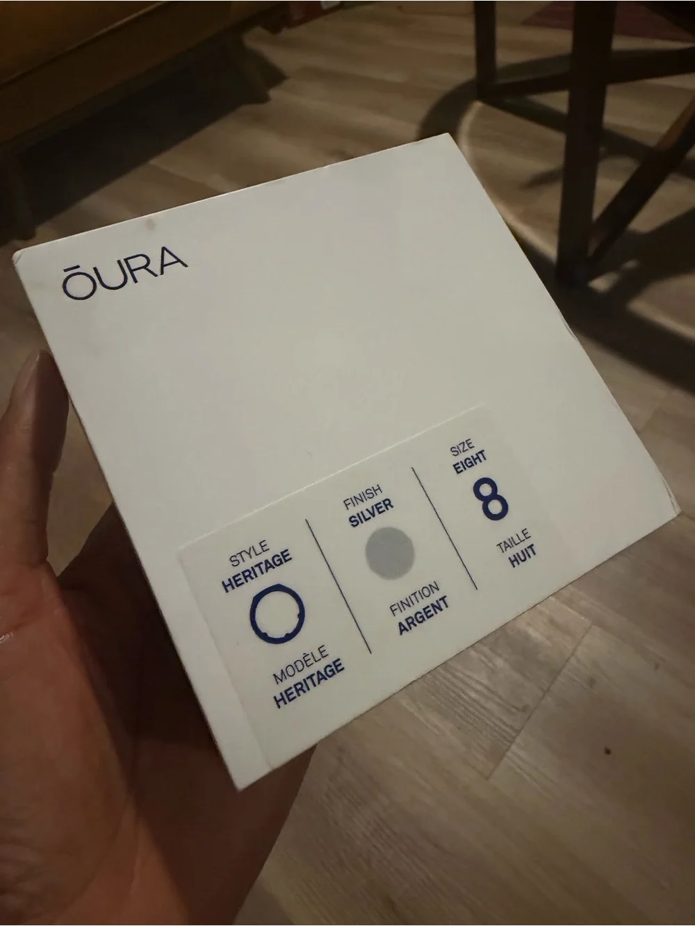 Heritage Silver Oura Ring size 8- Unopened Brand New, Includes Charger